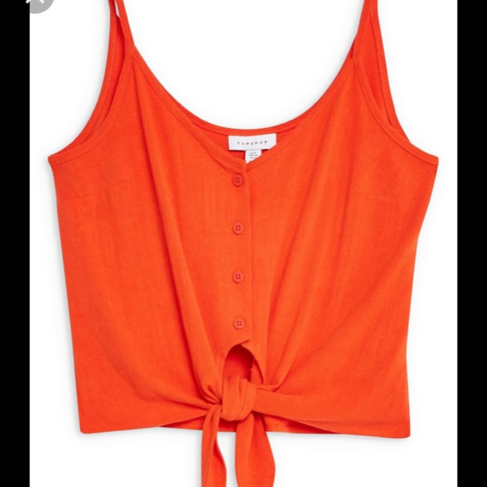 TopShop Women's Polly Tie Front Camisole - Picture 6 of 6